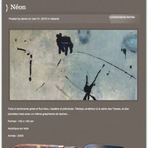 Vue du nouveau site de Laurent Marre - Peintre Contemporain