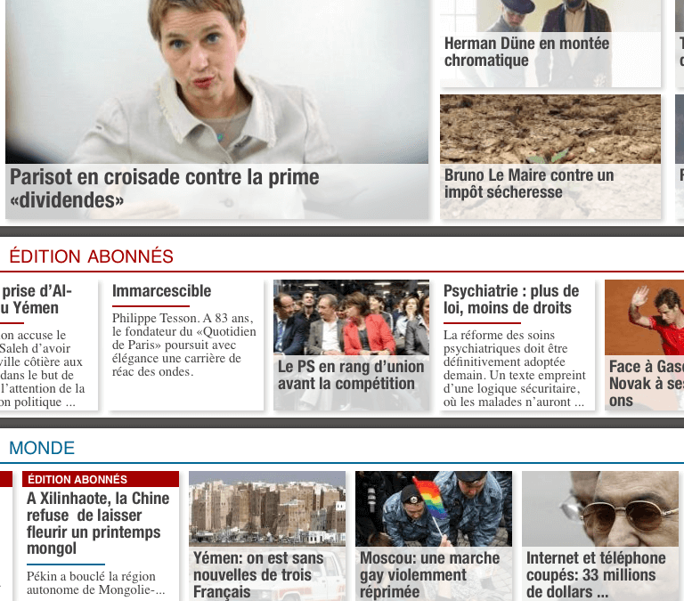 Liberation sur iPad – une réussite !