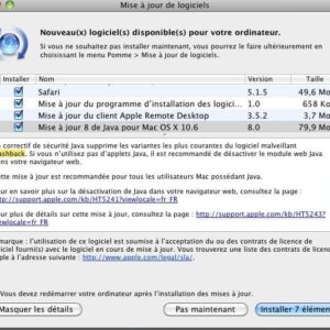 Maj Apple contre Flashback