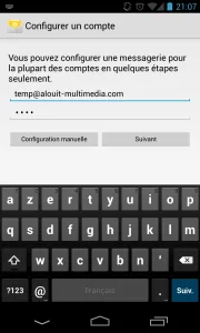Configuration email android