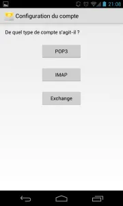 Configuration email android 2