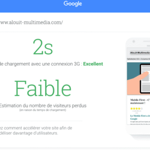 Google PageSpeed 2 secondes