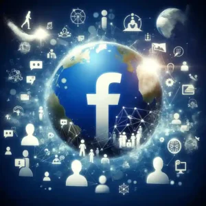 Logo Facebook stylisé par DALLE-E
