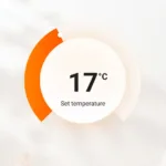 Affichage de la température en direct sur un smartphone