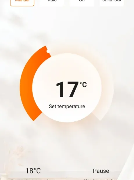 Affichage de la température en direct sur un smartphone