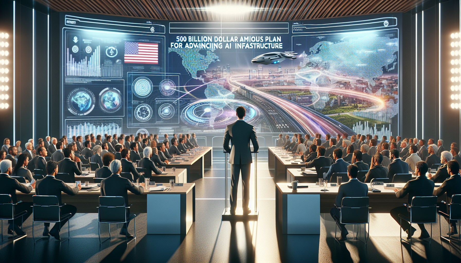Donald Trump dévoile un plan ambitieux de 500 milliards de dollars pour propulser le secteur des infrastructures en intelligence artificielle