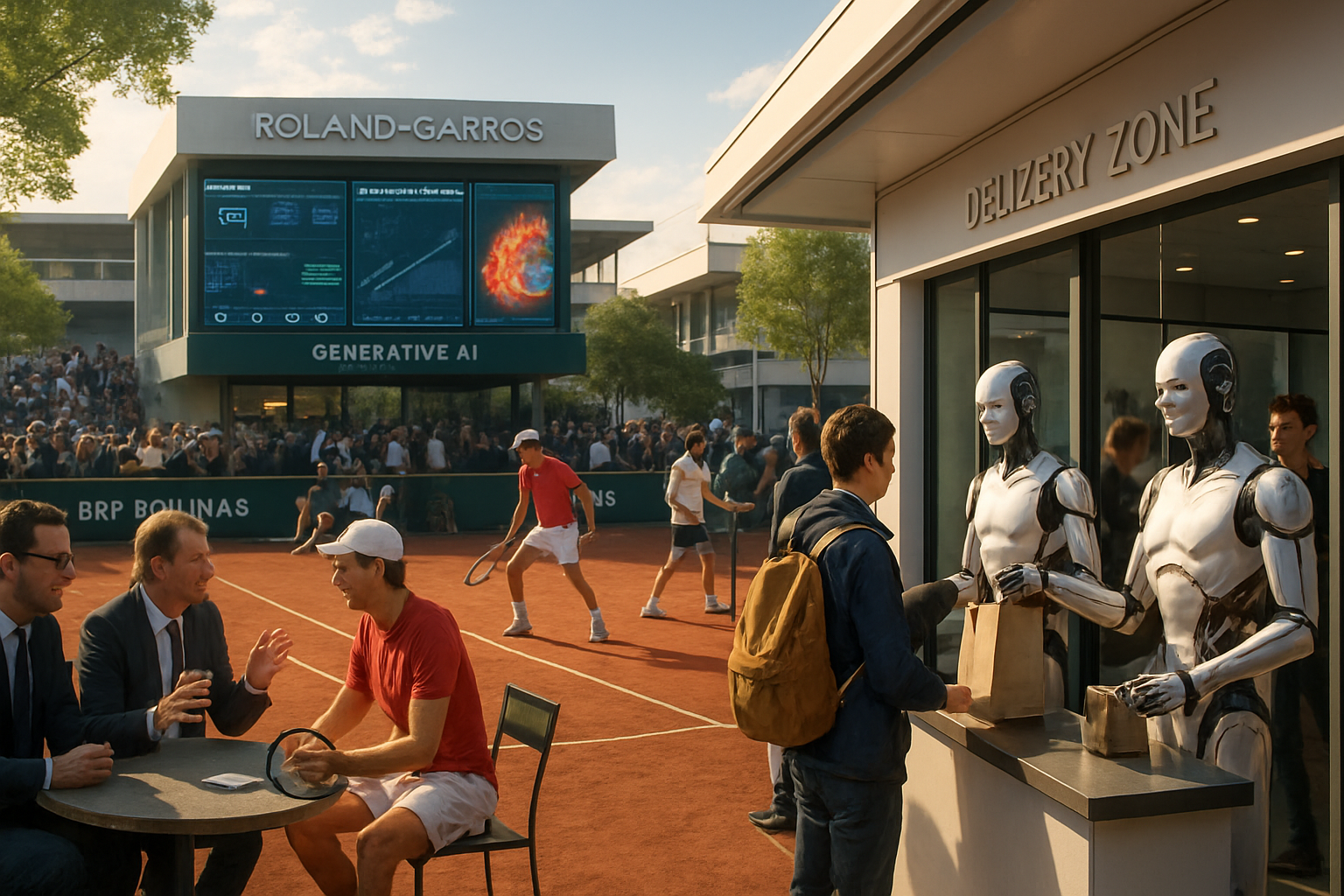 Actualités du matin : l’IA générative à Roland-Garros, les humanoïdes en livraison, et le scandale Builder.ai