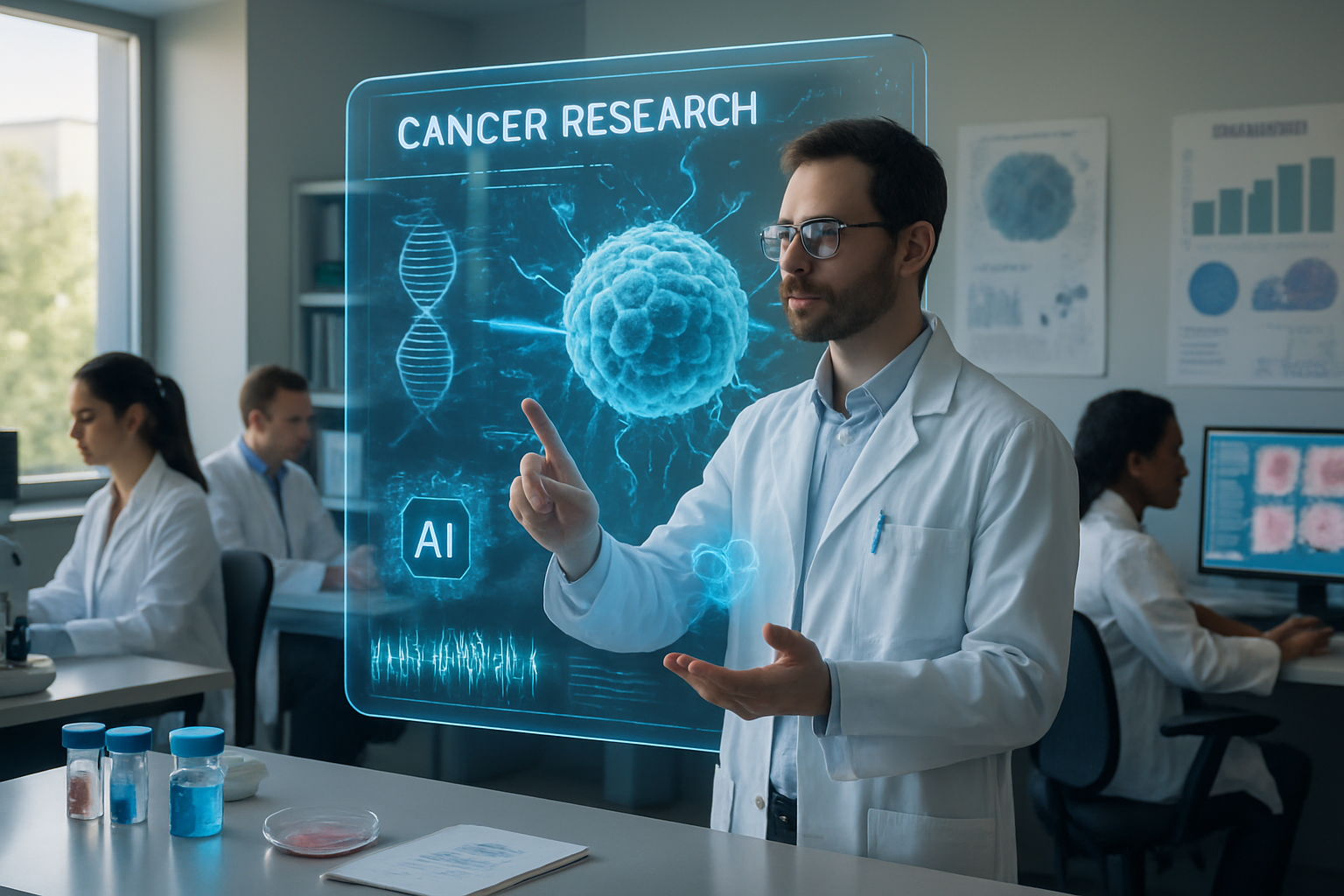 « Une avancée spectaculaire : comment l’intelligence artificielle générative révolutionne la lutte contre le cancer en accélérant la recherche »