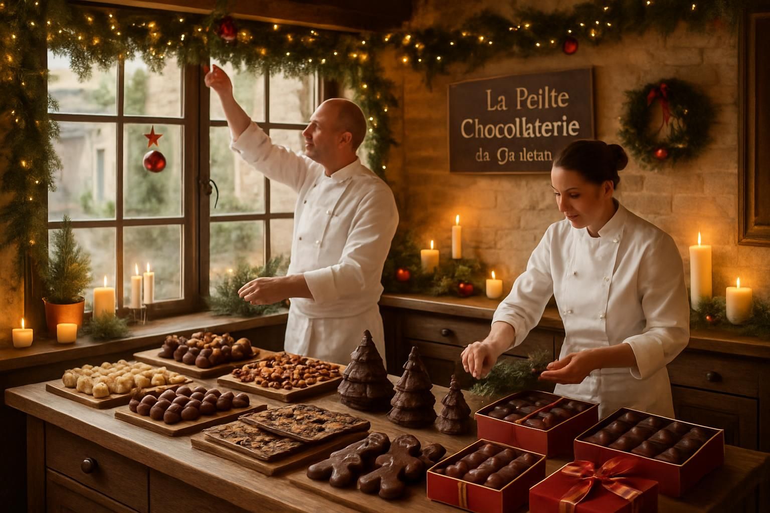 découvrez les délicieuses créations festives de la petite chocolaterie de gallician, parfaites pour célébrer les fêtes avec gourmandise et passion.