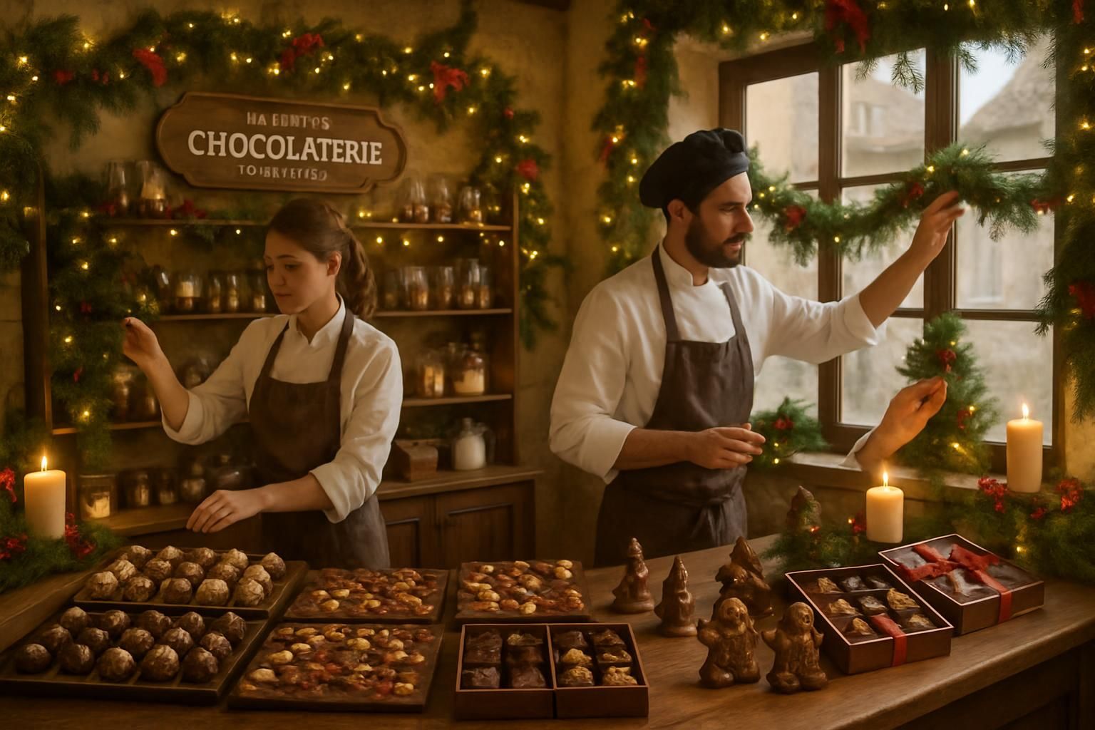 découvrez les délicieuses créations de la petite chocolaterie de gallician, spécialement préparées pour rendre vos fêtes encore plus gourmandes et festives.