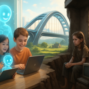 découvrez comment l'intelligence artificielle peut à la fois favoriser l'égalité numérique en éducation et présenter des risques d'aggraver la fracture digitale, un enjeu crucial pour l'avenir scolaire.