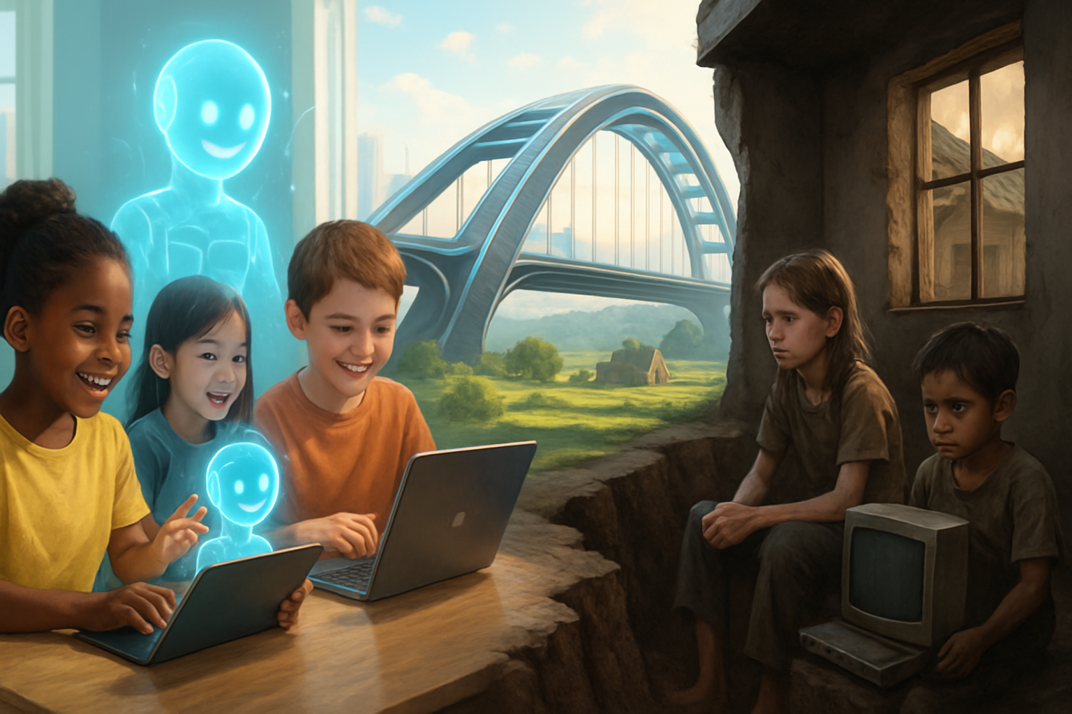 L’IA : un pont vers l’égalité numérique en éducation ou un risque d’aggraver la fracture digitale
