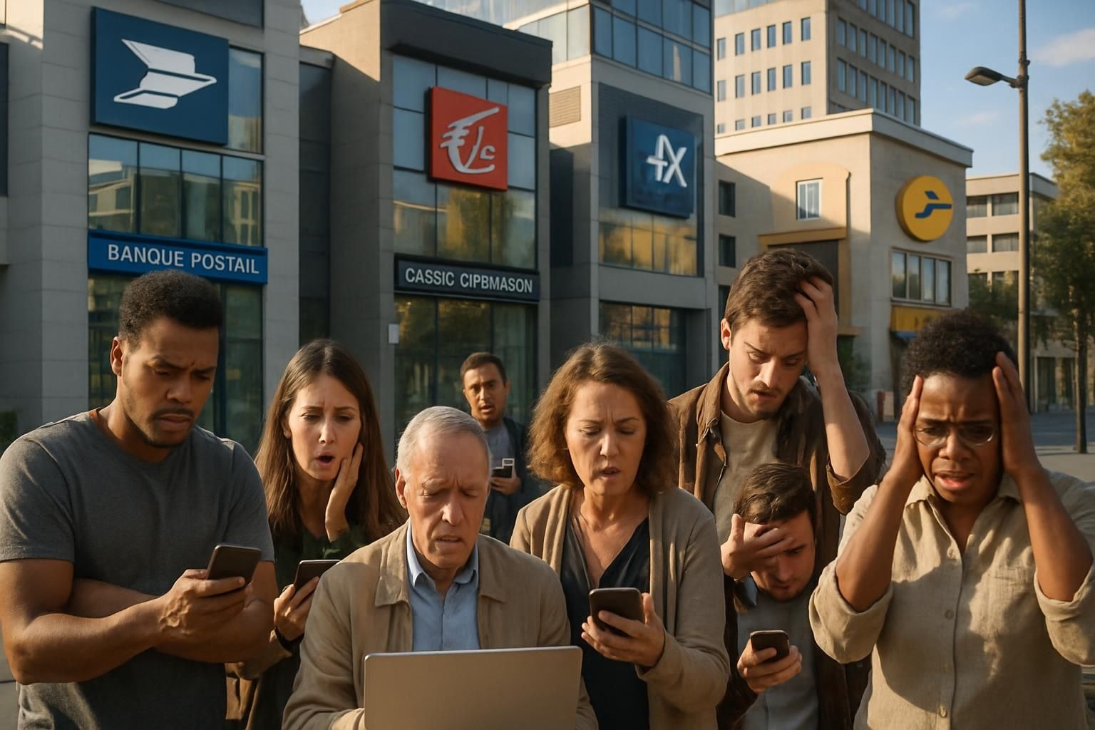 ce lundi matin, plusieurs services en ligne de la banque postale, caisse d’épargne, banque populaire et la poste rencontrent des pannes simultanées, impactant l'accès aux comptes et opérations bancaires.
