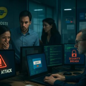 cyberattaque majeure touche la poste et la banque postale, paralysant leurs sites. une menace persistante inquiète, avec une enquête en cours pour identifier les responsables.