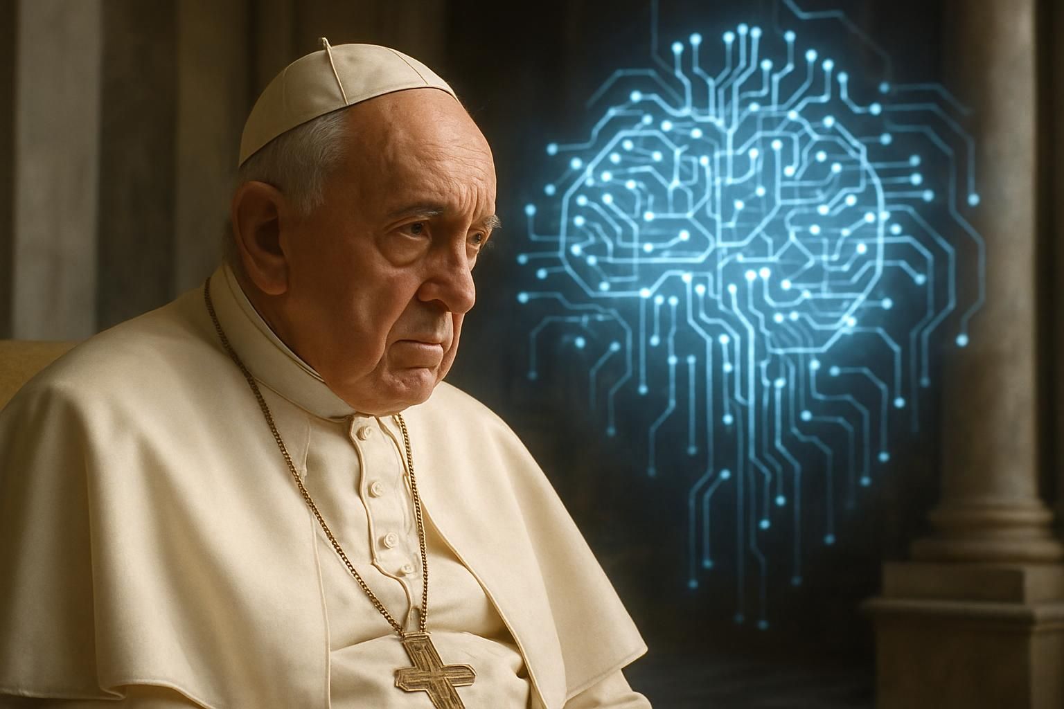 Intelligence artificielle : le pape met en garde contre les risques de cette « puissance invisible » aux impacts colossaux