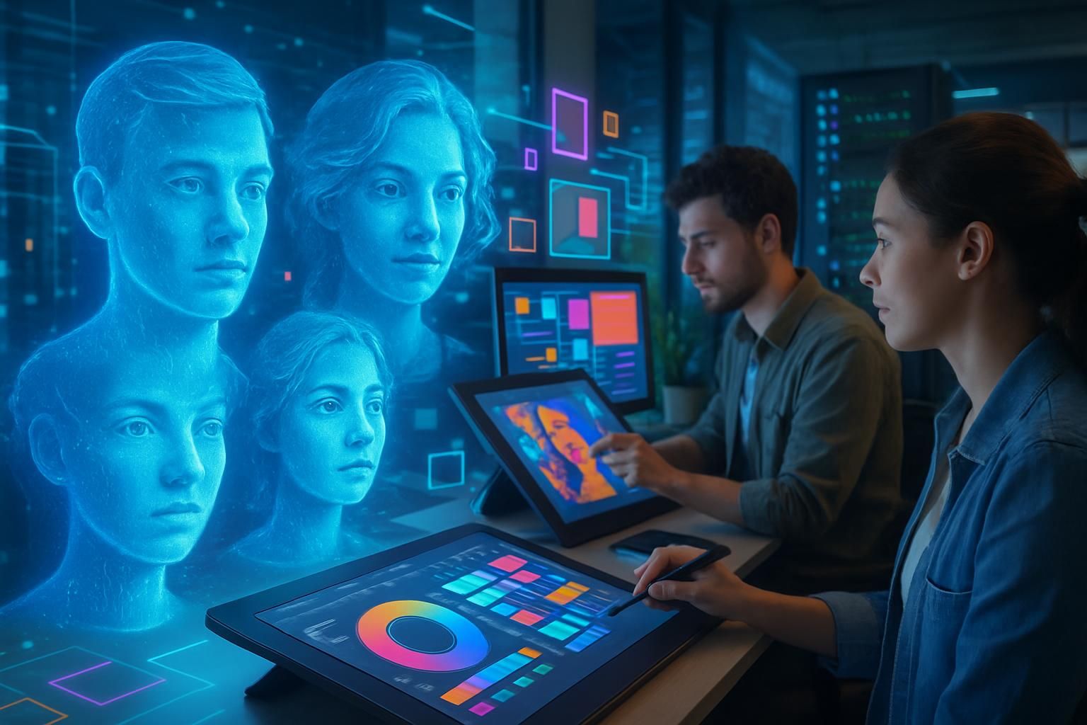découvrez comment l'intelligence artificielle transforme les métiers, des visages virtuels aux créateurs graphiques, et comment cette révolution façonne l'avenir de l'emploi.