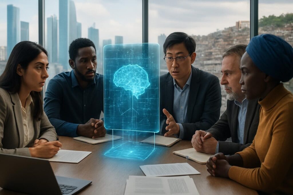 kofler alerte sur le risque d'aggravation du fossé numérique dans la coopération au développement à cause de l'intelligence artificielle, soulignant l'importance d'une inclusion équitable.