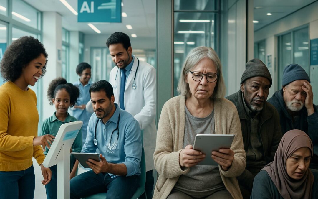 explorez comment l'ia transforme la santé publique en facilitant un accès universel aux soins tout en soulevant des défis liés à l'exclusion numérique et l'équité.