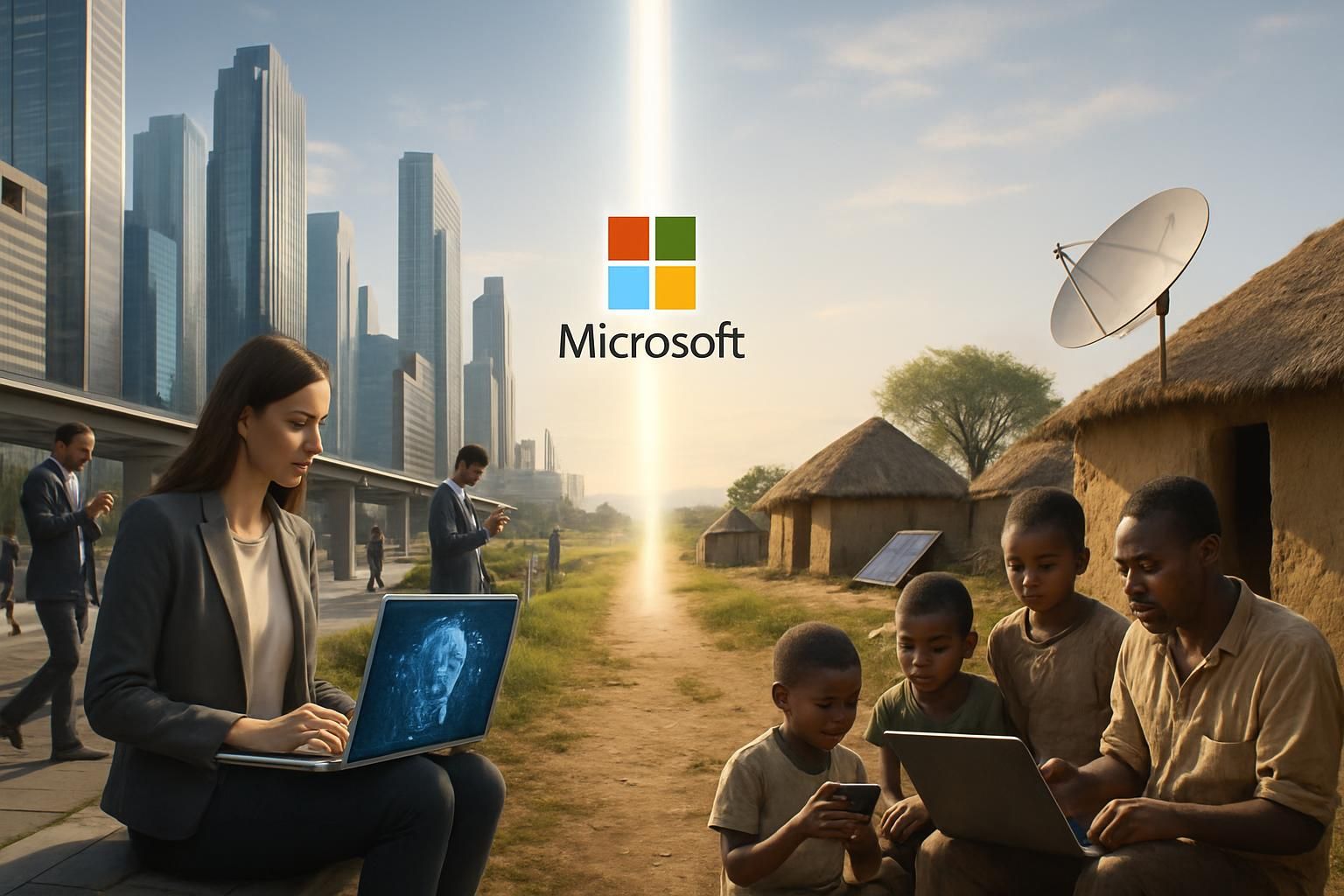 microsoft investira 50 milliards de dollars d'ici 2030 pour développer l'intelligence artificielle dans les pays du sud, mettant en lumière l'importance de réduire la fracture numérique mondiale.