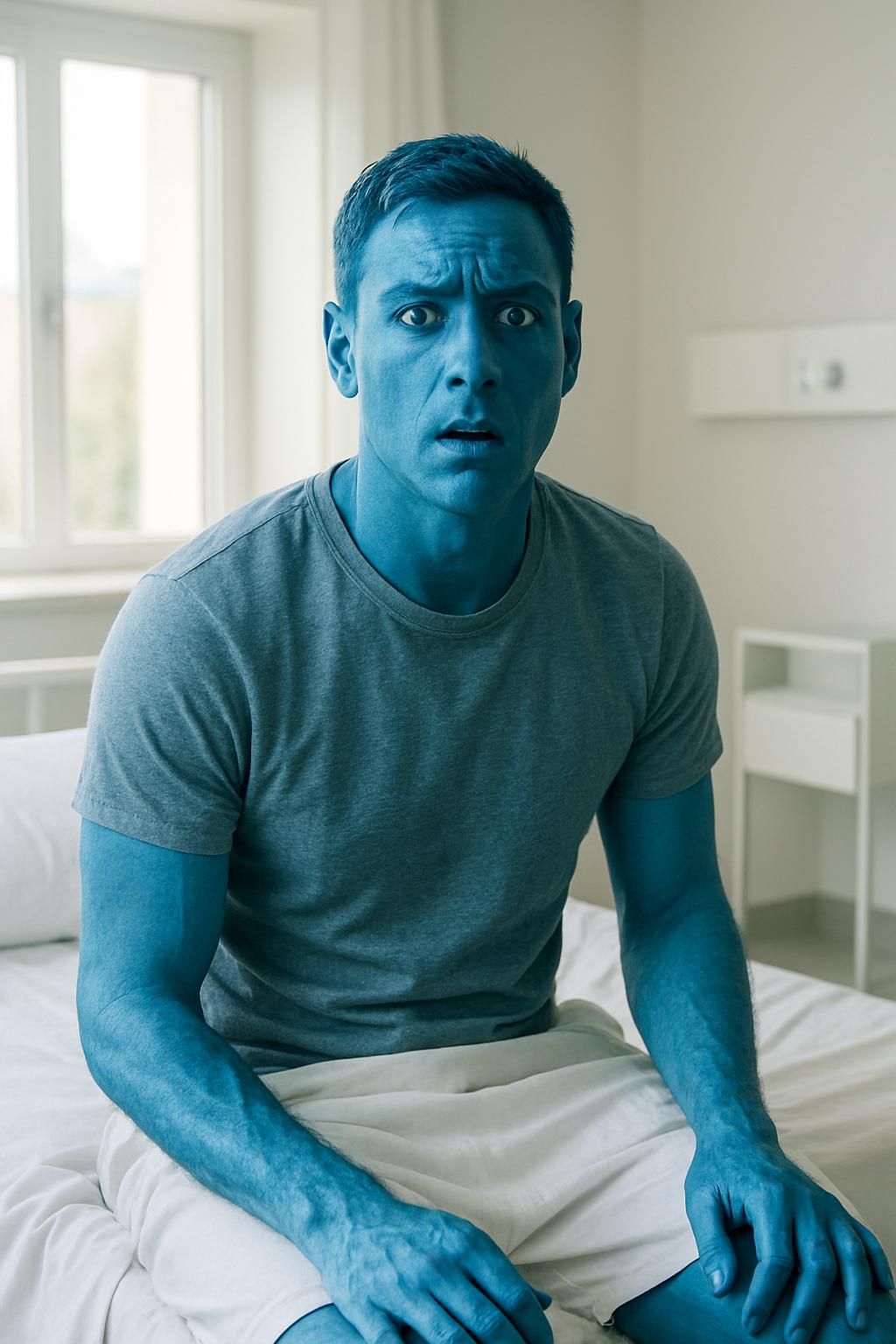 découvrez l'histoire fascinante d'un homme dont la peau est devenue d'un bleu saisissant au réveil, révélant un mystère médical inattendu qui défie les explications.