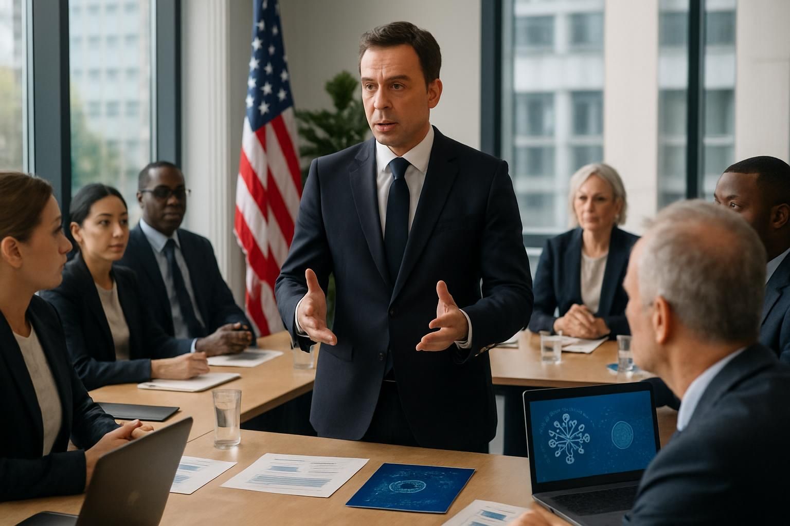 le ministre david amiel invite à une négociation sociale pour encadrer l'intégration de l'intelligence artificielle dans la fonction publique, visant un dialogue constructif entre les acteurs concernés.