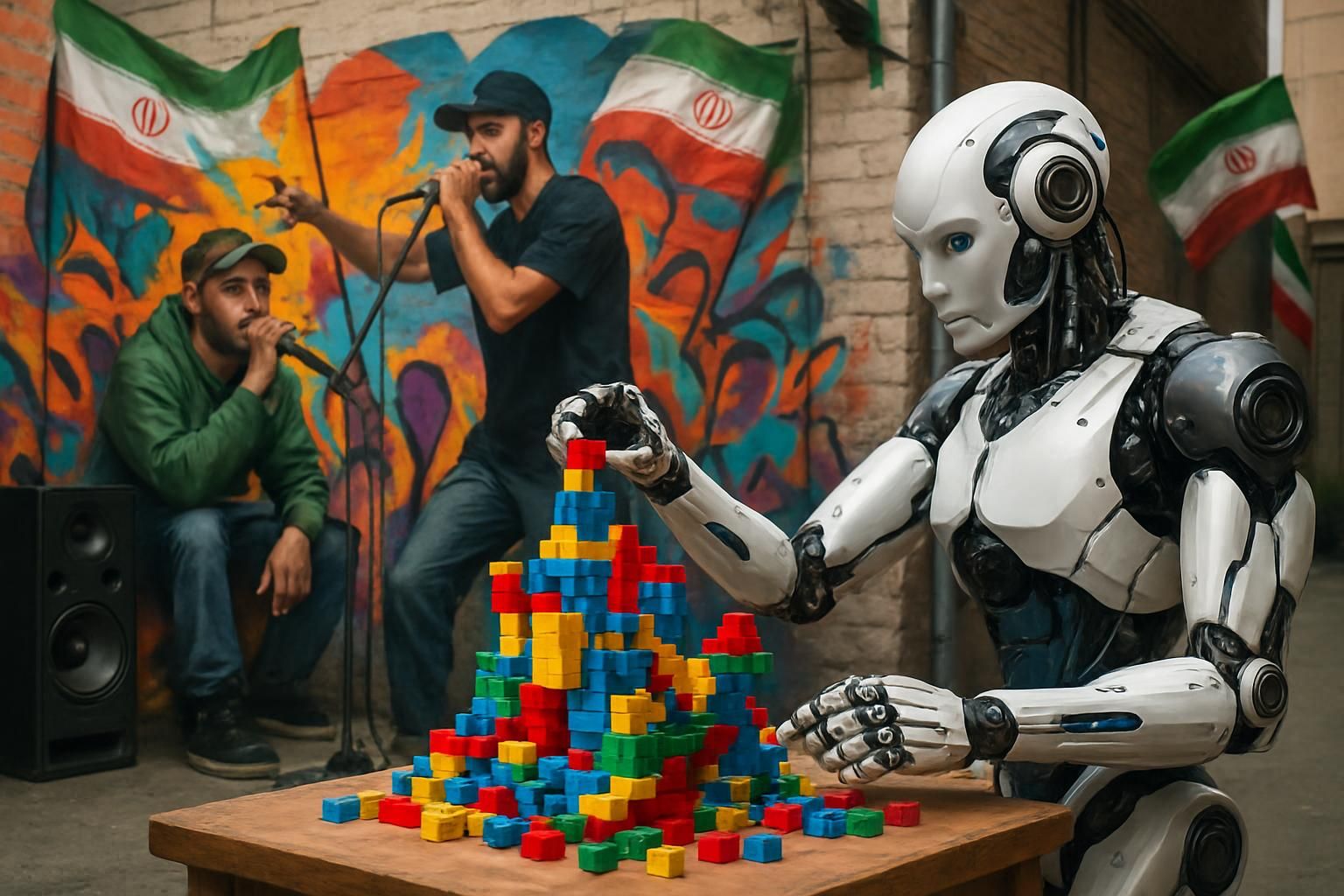 découvrez comment l'iran utilise l'ia, les lego et le rap comme stratégies innovantes pour répondre aux défis politiques posés par trump et nétanyahou.