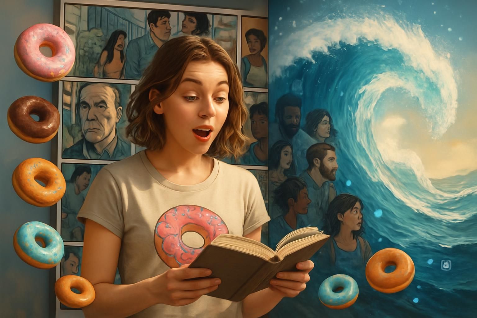 découvrez «donut girl», une bd captivante, plongez dans «le reste du monde» et explorez la dernière vague qui révolutionne les réseaux sociaux dans le monde de la littérature.