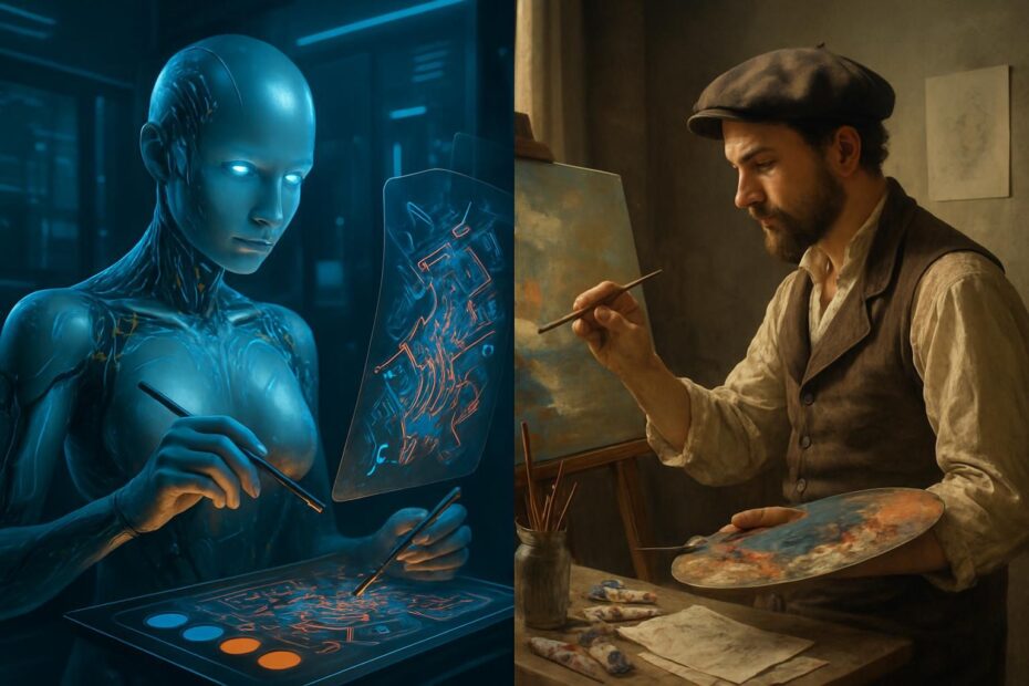 découvrez comment l'intelligence artificielle transforme la créativité culturelle et explorez son impact en tant que menace ou moteur d'une révolution artistique.