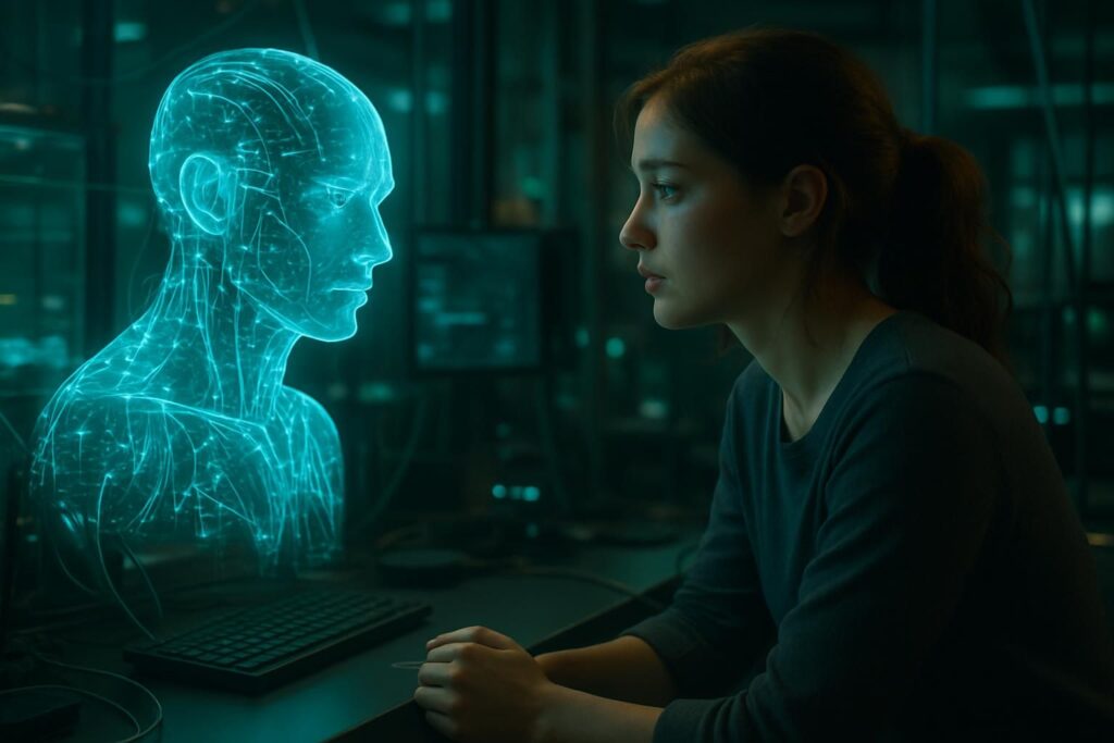 découvrez l'histoire étonnante d'une femme qui crée une intelligence artificielle inspirée de son ex après une rupture, une expérience pleine de surprises et de rebondissements inattendus.