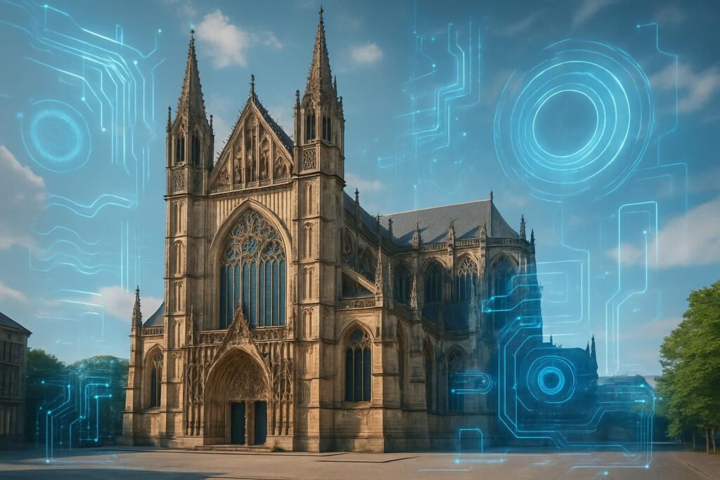 découvrez comment l'intelligence artificielle redonne vie à la cathédrale saint-lambert grâce à un projet innovant présenté par rtbf actus.