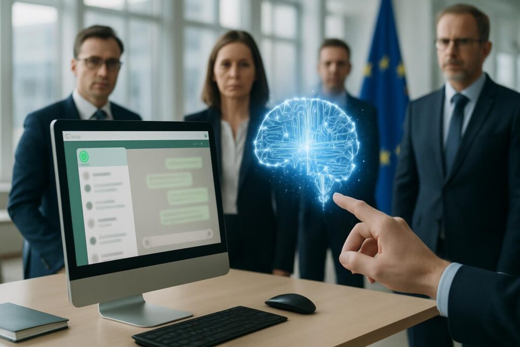 la commission européenne examine la possibilité d'ouvrir whatsapp aux intelligences artificielles tierces, marquant un tournant pour la messagerie meta.