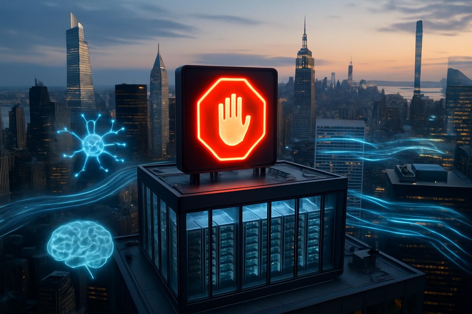 new york devient le premier état américain à suspendre l'octroi des permis pour les data centers en réponse à la croissance rapide de l'intelligence artificielle.