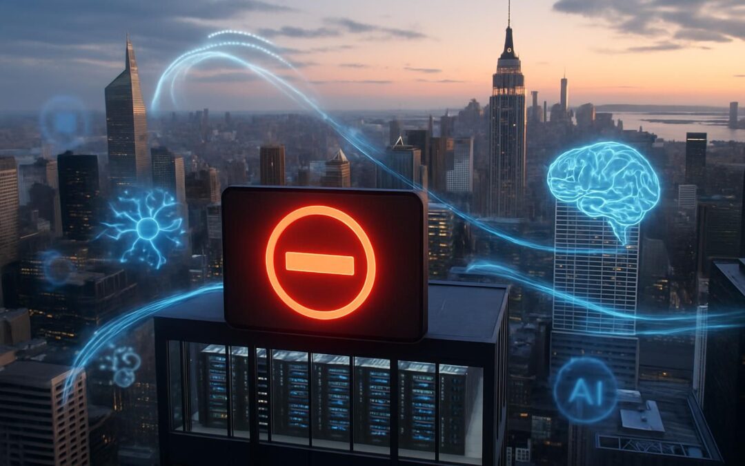 new york interdit temporairement la délivrance de permis pour les centres de données afin de gérer l'impact croissant de l'intelligence artificielle dans l'état.