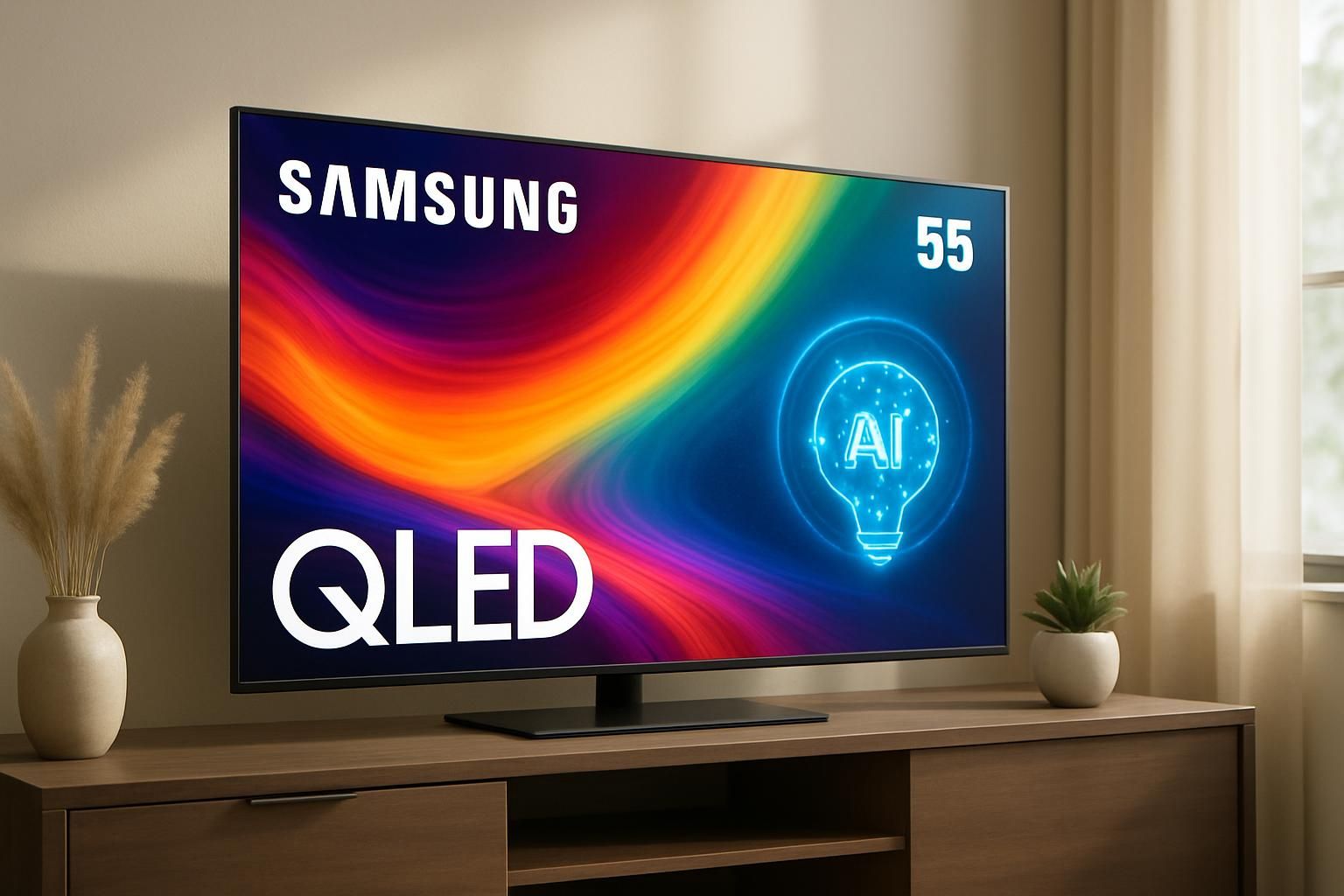 découvrez le samsung qled 55 pouces avec intelligence artificielle à seulement 349 €. profitez d'une qualité d'image exceptionnelle et d'une technologie avancée à prix réduit. offre limitée à ne pas manquer !