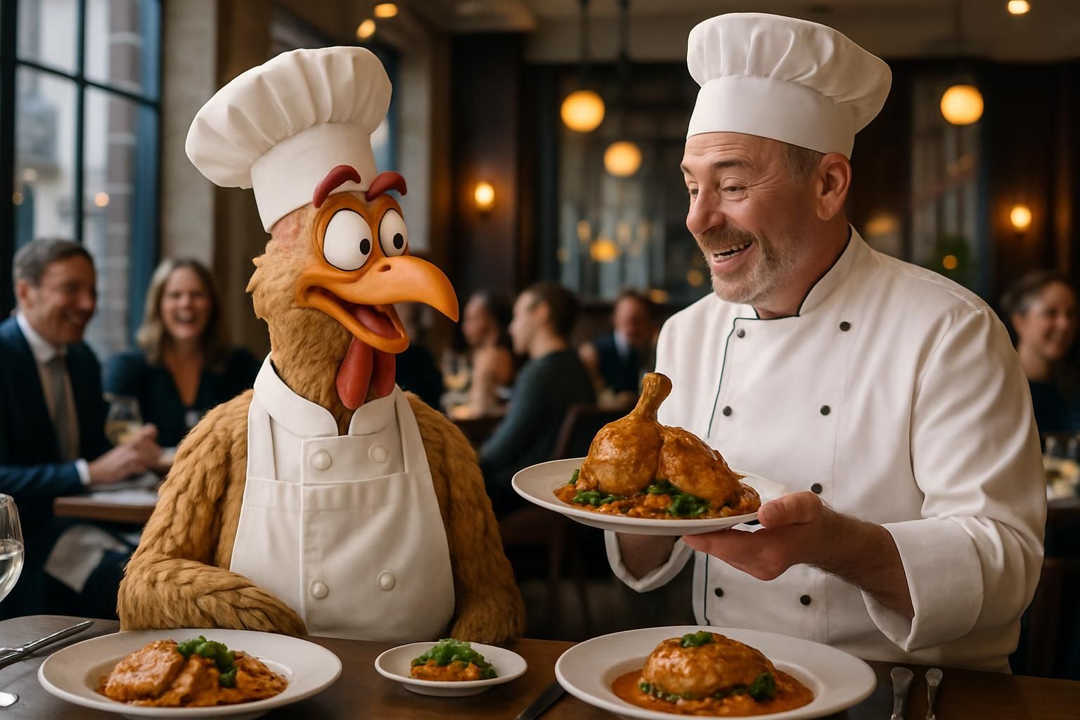 master poulet dénonce avec humour la copie de son plat par un restaurant londonien, offrant une réplique savoureuse et pleine d'esprit à découvrir.