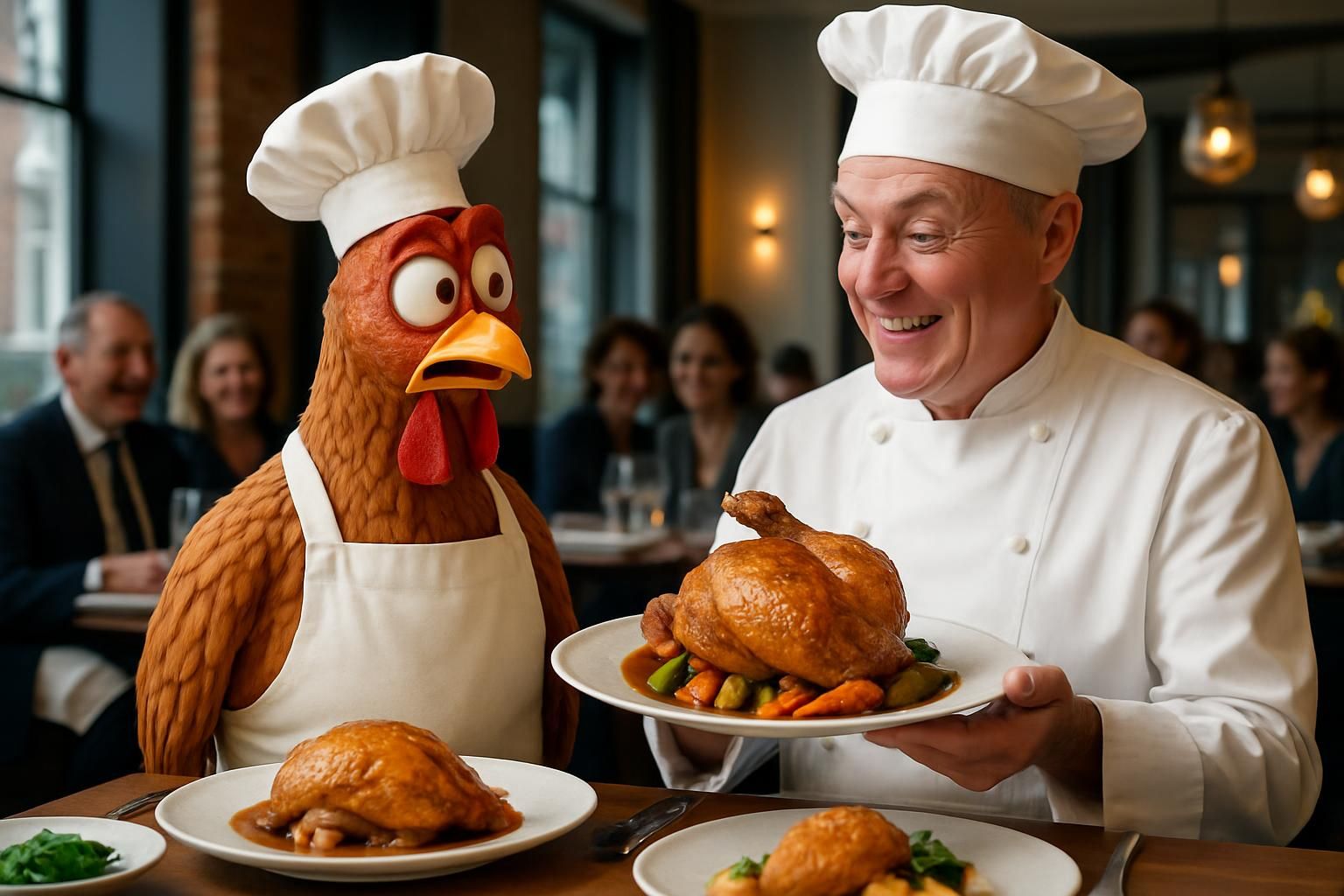 découvrez la réaction pleine d'humour de master poulet face à la copie de son plat par un restaurant londonien, une histoire savoureuse et amusante au menu.