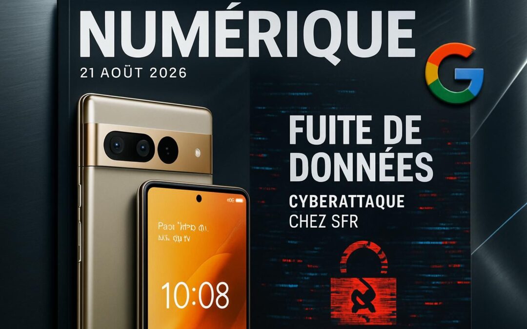 découvrez les dernières infos du zdnet morning du 21/08/2026 : fuite de données chez sfr, test complet du google pixel 11 pro xl, actualités google et bien plus encore.