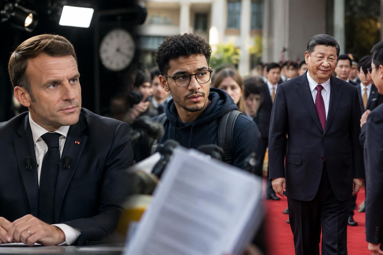 emmanuel macron attendu au journal de 20 heures, accusations de plagiat visant thélyson orélien et visite de xi jinping : l’essentiel de l’actualité.