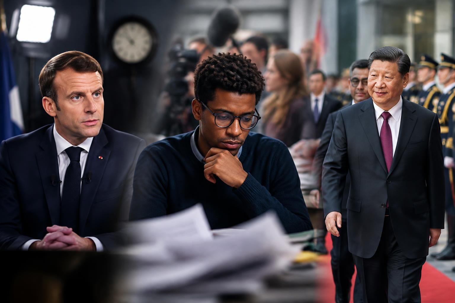 emmanuel macron est attendu au journal de 20 heures, tandis que thélyson orélien fait face à des accusations de plagiat et que xi jinping est en visite chez t...