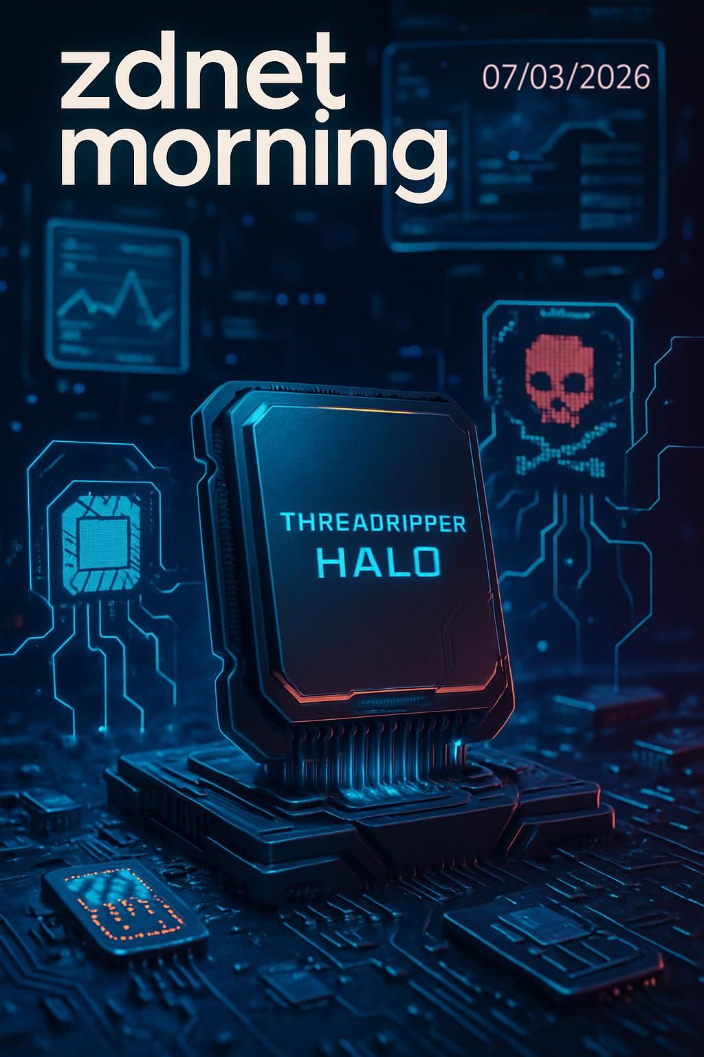 découvrez les dernières actualités tech du 07/09/2026 : threadripper halo, le processeur ultra-puissant pour l'ia, les menaces du sim swapping, et bien plus dans zdnet morning.