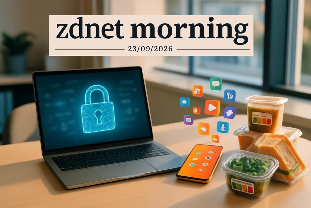 zdnet morning 23/09/2026 : découvrez les dernières actualités sur les ransomwares et peines de prison, la nouvelle place de marché orange, et les innovations autour du nutriscore.