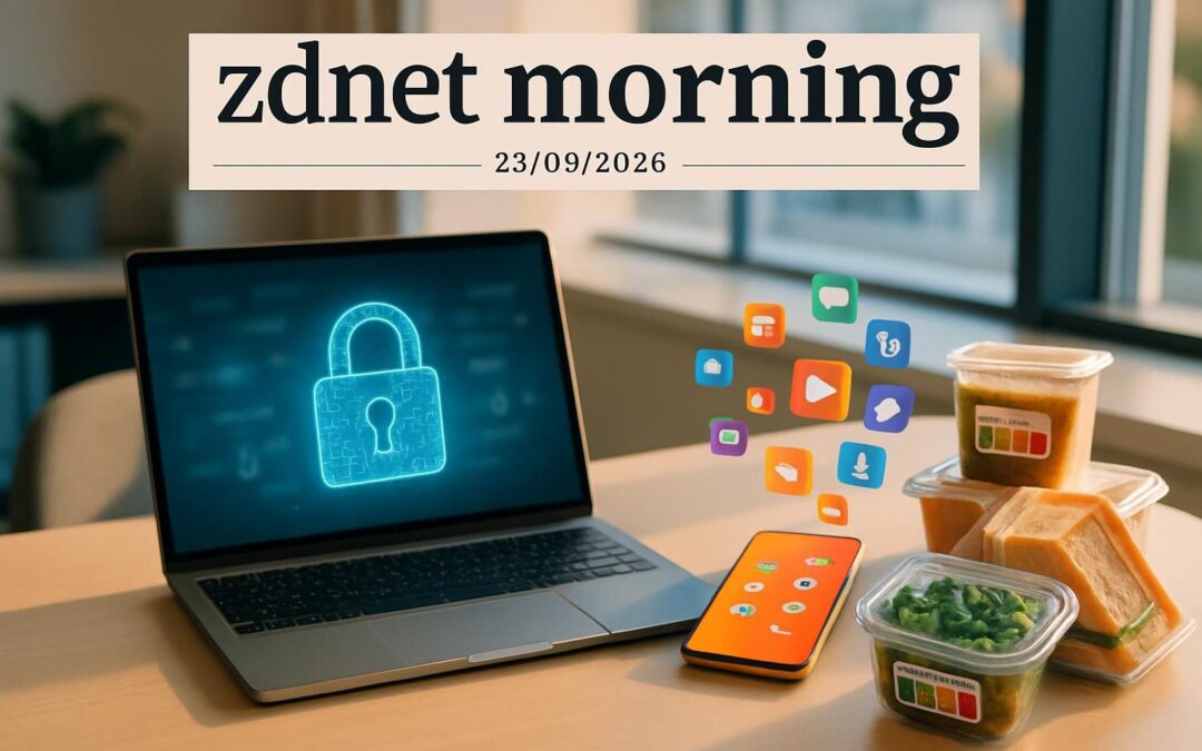 zdnet morning 23/09/2026 : découvrez les dernières actualités sur les ransomwares et peines de prison, la nouvelle place de marché orange, et les innovations autour du nutriscore.