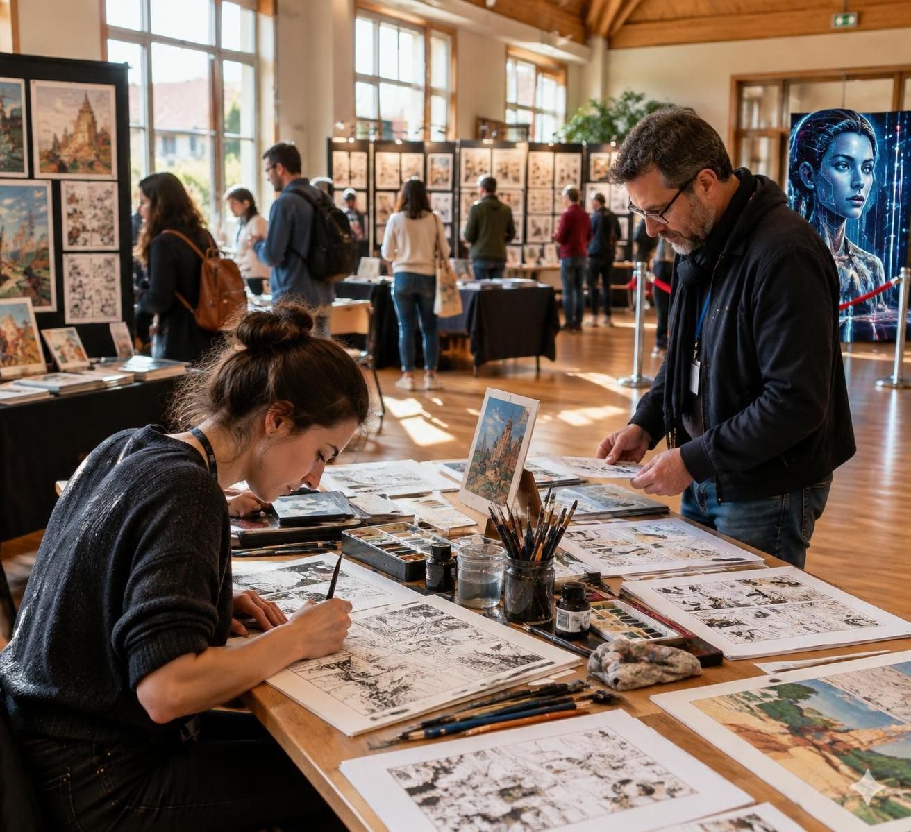 dans le haut-rhin, un festival de bande dessinée exclut les créations générées par l’intelligence artificielle et met à l’honneur le travail des participants.
