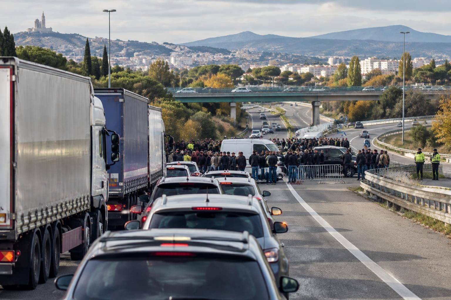 manifestation en ville et barrage sur l’a9 le 17 octobre : découvrez les perturbations de circulation à prévoir et les secteurs concernés.