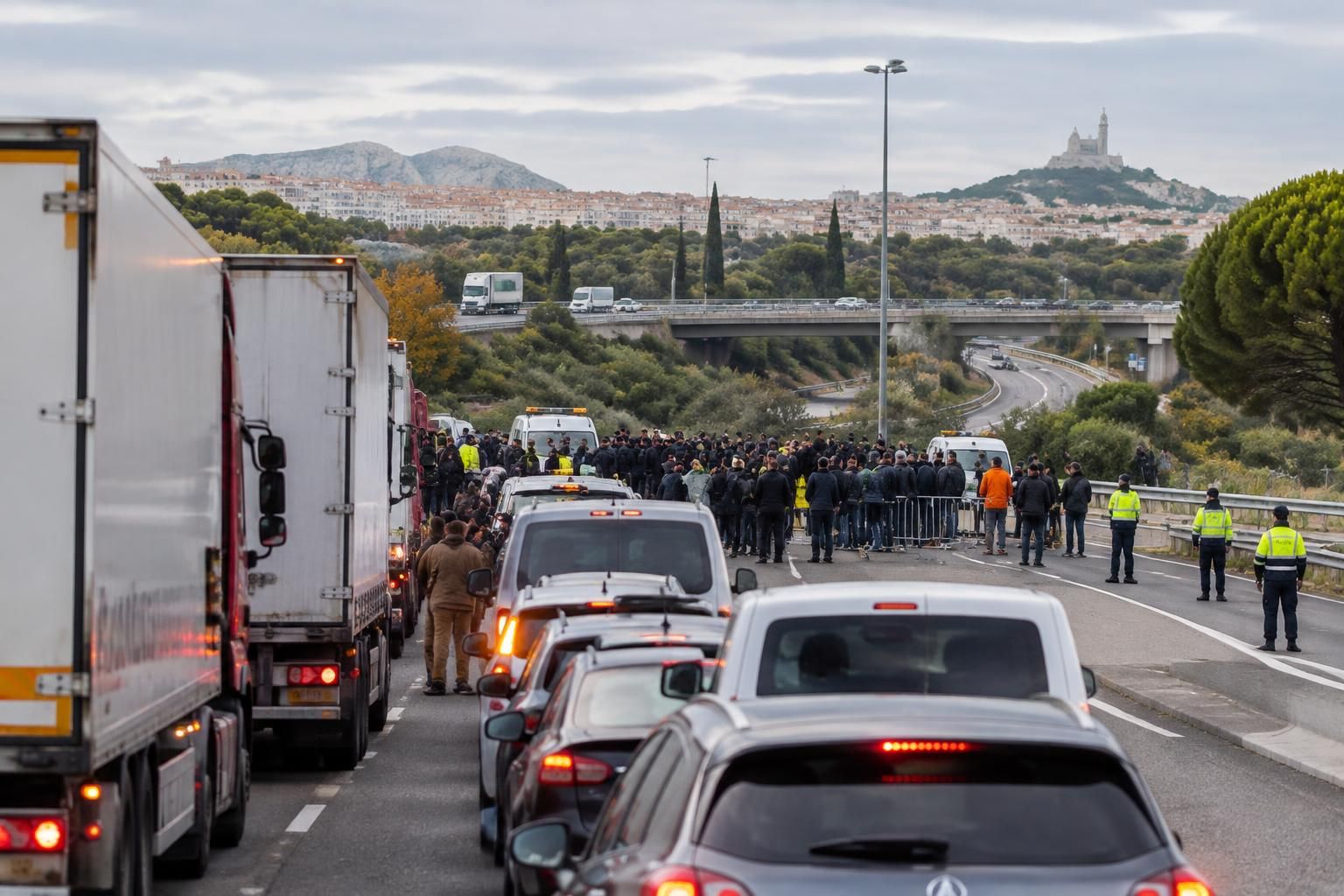 manifestation en ville et barrage sur l’a9 : découvrez les perturbations de circulation à prévoir le 17 octobre et les secteurs concernés.